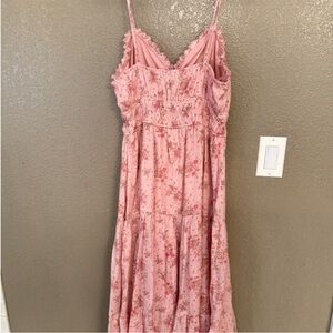 Trixxi Pink Floral Midi Dress